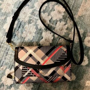 Vera Bradley Black and Red Plaid Mini Bag